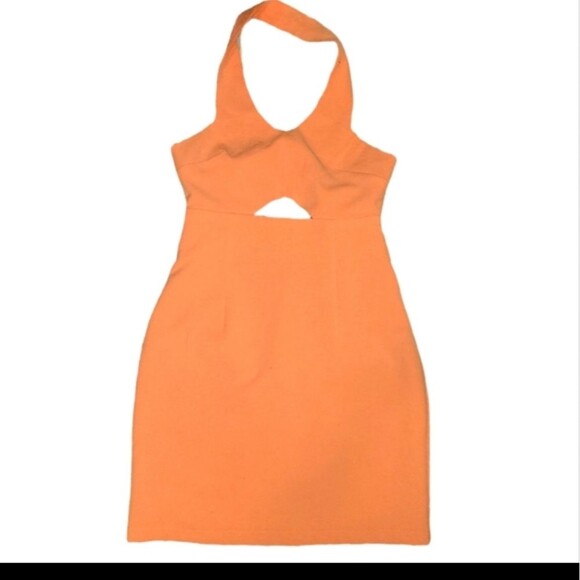 L'atiste Peach Cutout Halter Dress - Picture 6 of 7